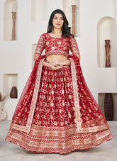 Art of the State Lehenga Choli in Red Colour